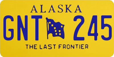 AK license plate GNT245