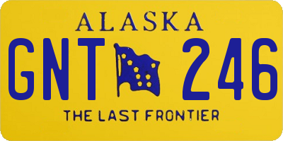 AK license plate GNT246