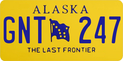 AK license plate GNT247