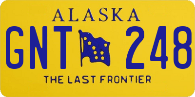 AK license plate GNT248
