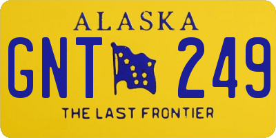 AK license plate GNT249