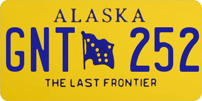 AK license plate GNT252