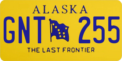 AK license plate GNT255