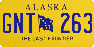 AK license plate GNT263