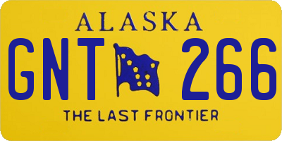 AK license plate GNT266