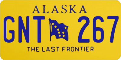 AK license plate GNT267