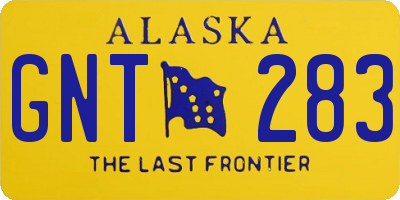AK license plate GNT283