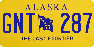 AK license plate GNT287