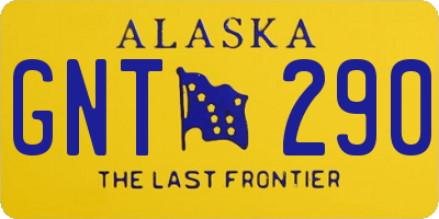 AK license plate GNT290
