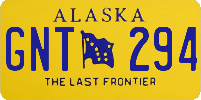 AK license plate GNT294