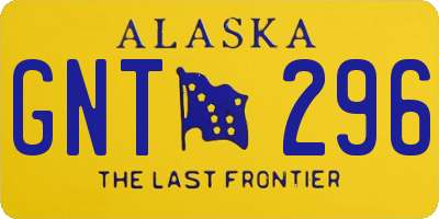 AK license plate GNT296
