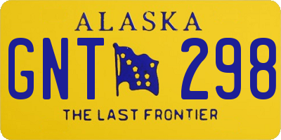 AK license plate GNT298