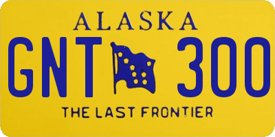 AK license plate GNT300