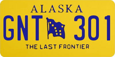 AK license plate GNT301