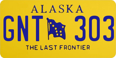 AK license plate GNT303