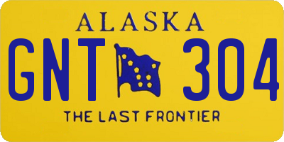 AK license plate GNT304