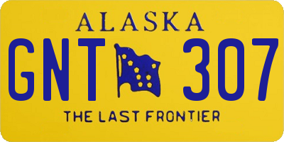 AK license plate GNT307