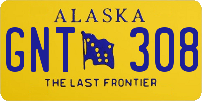 AK license plate GNT308