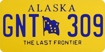 AK license plate GNT309