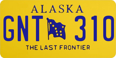 AK license plate GNT310