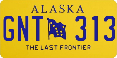 AK license plate GNT313
