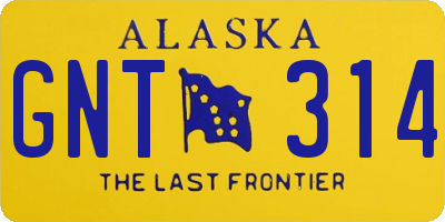 AK license plate GNT314
