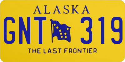 AK license plate GNT319