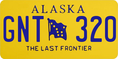 AK license plate GNT320