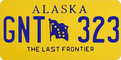 AK license plate GNT323
