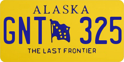 AK license plate GNT325