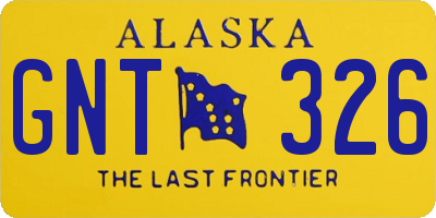 AK license plate GNT326