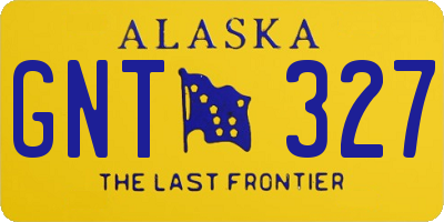 AK license plate GNT327