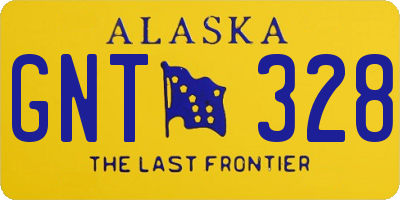 AK license plate GNT328