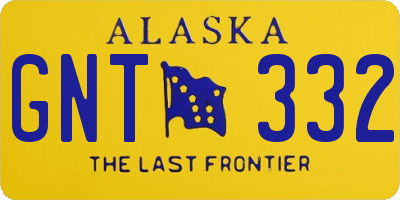 AK license plate GNT332