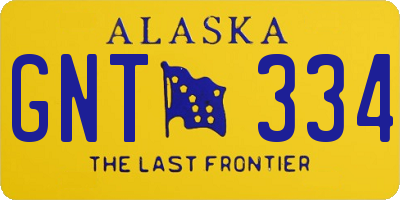 AK license plate GNT334