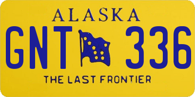 AK license plate GNT336