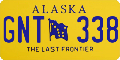 AK license plate GNT338