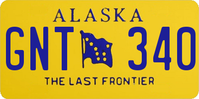 AK license plate GNT340