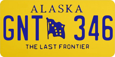 AK license plate GNT346
