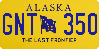 AK license plate GNT350