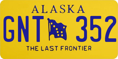 AK license plate GNT352