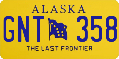 AK license plate GNT358