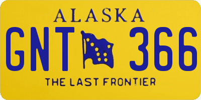 AK license plate GNT366