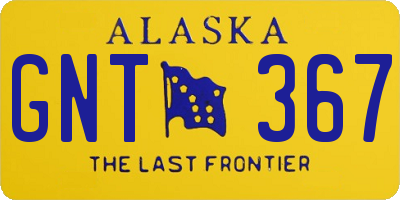 AK license plate GNT367