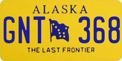 AK license plate GNT368