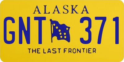 AK license plate GNT371