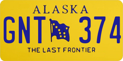 AK license plate GNT374