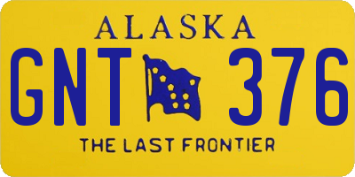 AK license plate GNT376