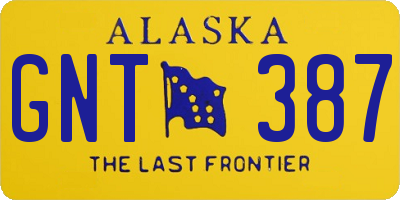 AK license plate GNT387