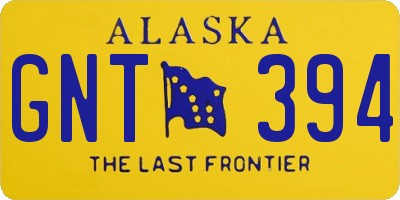 AK license plate GNT394